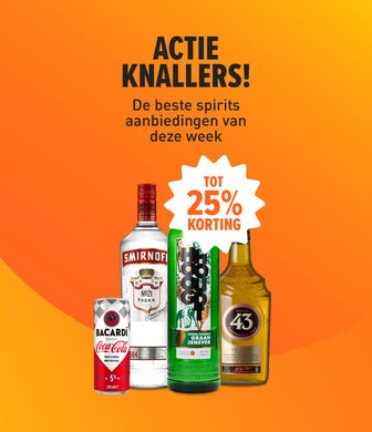 Actieknallers: sterke dranken met korting tot 25%